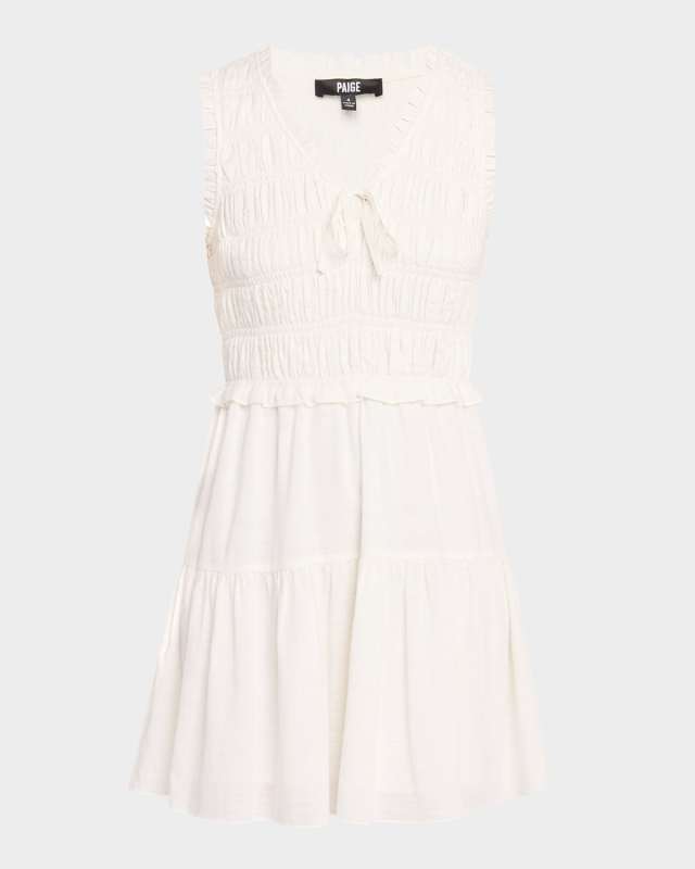 Fraise Smocked Knit Mini Dress